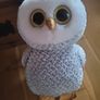 Vintage Extra Large Ty Beanie Boo Plush Soft Toy 17" Owlette Image 7