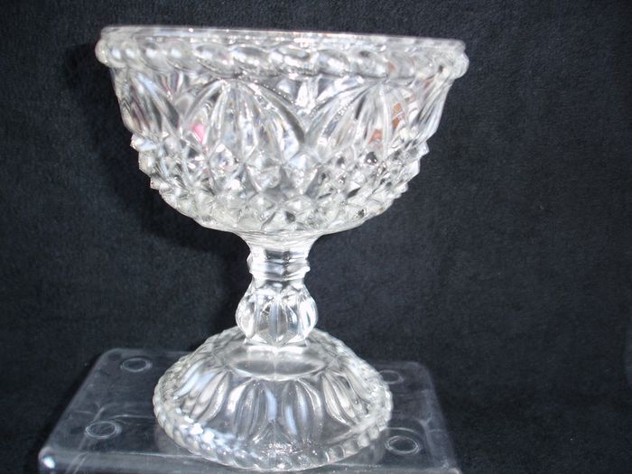 Antique Early American Clear Glass Compote Bowl circa late 1800's