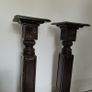 19th century pair of carved wooden plinths Image 2