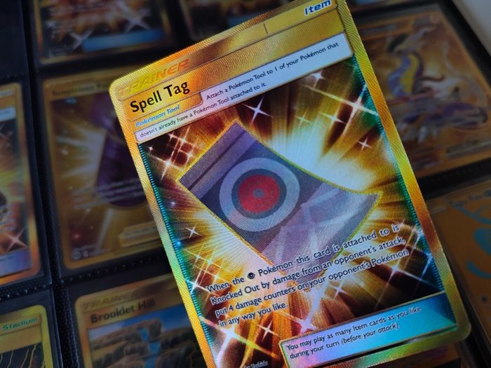 Spell Tag ! Secret Rainbow Rare ! from Lost Thunder Set ! 2018 ! Pokemon Card !