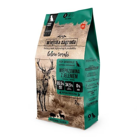 Country of Animals Forest Flavours Pork with Venison dry dog food 2kg (kibble 1cm)