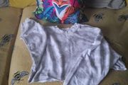 bershka marble effect crop sweater