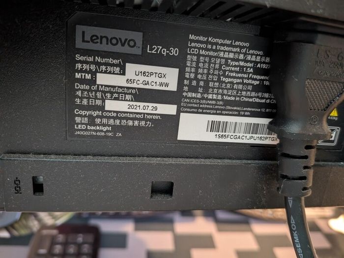 Lenovo L27q-30 27" QHD (1440p) IPS Monitor (75Hz / AMD FreeSync)