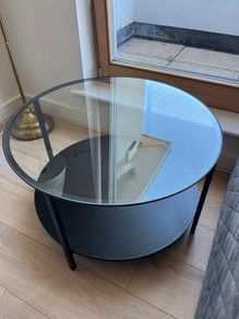 Small round glass table