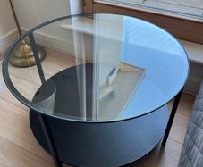 Small round glass table
