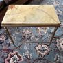 Antique style brass table with Onyx table top Image 3