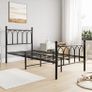 Single Metal Bed Frame 90 x 190 cm with Headboard and Footboard Image 6