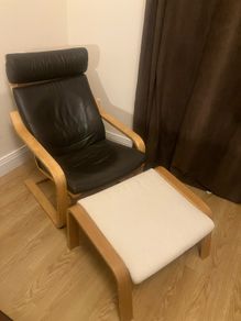 IKEA armchair with footstool