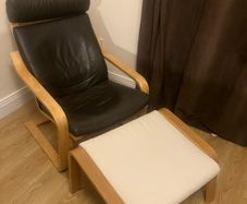 IKEA armchair with footstool