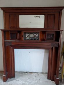 Wooden fireplace