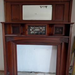 Wooden fireplace
