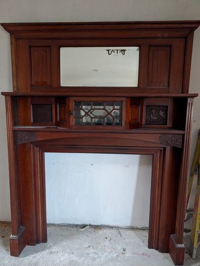 Wooden fireplace