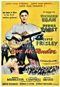 Elvis Presley 1956 Love Me Tender Movie Poster Reproduction