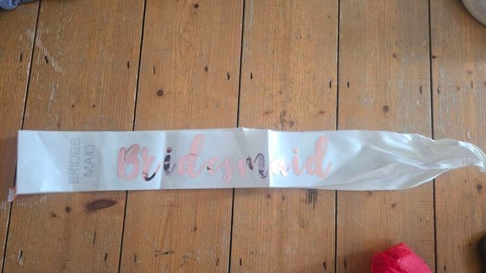 Bridesmaid sash