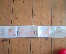 Bridesmaid sash