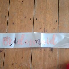 Bridesmaid sash