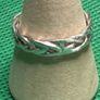 Handmade sterling silver Celtic spiral woven band ring. Size o Image 5