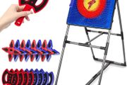 Axe Throwing Game for Backyard, Axe Throwing Target Set with 16 Throwing Axes Outdoor Games Indoor Carnival Yard Lawn Backyard Games for Age 6-12
