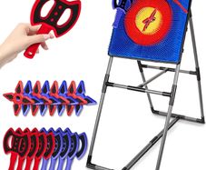 Axe Throwing Game for Backyard, Axe Throwing Target Set with 16 Throwing Axes Outdoor Games Indoor Carnival Yard Lawn Backyard Games for Age 6-12