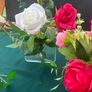 Three Sets of Artificial Flowers in clear vases (New) Image 3