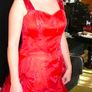 ball gown dress in vibrant red Image 2