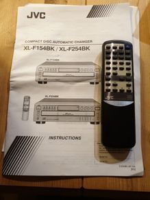 JVC xlf154BK/xlf254BK remote control and manual