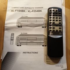 JVC xlf154BK/xlf254BK remote control and manual