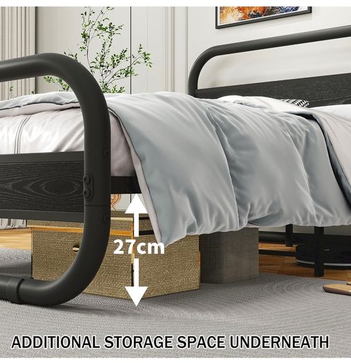 King Bed Frame with Headboard