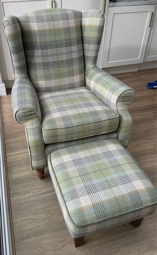 NEXT armchair and footstool