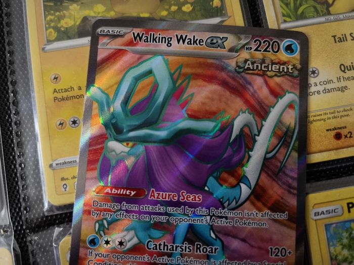 Walking Wake EX ! Full Art ! Ultra Rare ! from Temporal Forces Set ! 2024 ! Pokemon Card !