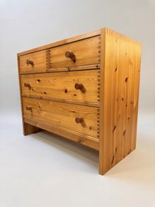 Swedish Vintage Solid Pine Chest of Drawers