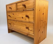 Swedish Vintage Solid Pine Chest of Drawers