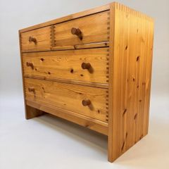 Swedish Vintage Solid Pine Chest of Drawers