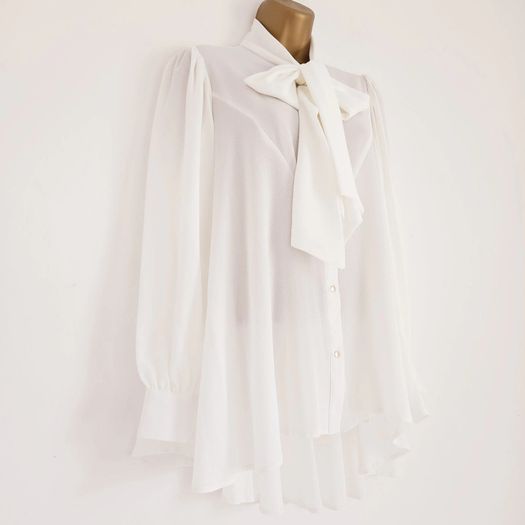 NEW Dorothy Perkins Crepe White Pussybow Blouse