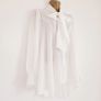 NEW Dorothy Perkins Crepe White Pussybow Blouse Image 2