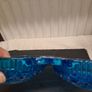 Vintage Turquoise Pressed Glass Twin Serving Dish Image 3