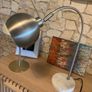 Brush nickel globe lamp with marble base Image 8