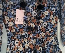 Stradivarius navy floral dress with pockets Sz M ( Fit 8-10UK)