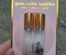 Gem roller bottles rose quartz and amethyst