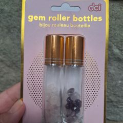 Gem roller bottles rose quartz and amethyst