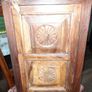 Beautiful Old Press with door and Twin Floral Carved Panels, rectangular top and plinth base, Image 5