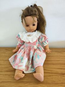 Doll vintage 1986 Zapf creation collection brown long hair produced in Germany