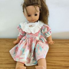 Doll vintage 1986 Zapf creation collection brown long hair produced in Germany