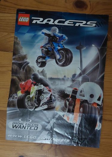 Lego Racers A4 paper poster - Dome Racers Wanted