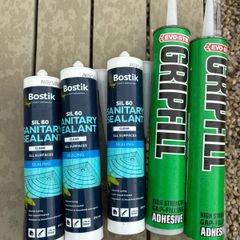 Clear sanitary sealant + Gripfill