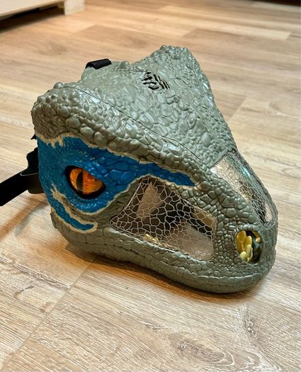 Mattel Jurassic World Velociraptor Blue Dinosaur Mask