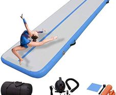 FREE EXPRESS SHIPPING Air Gymnastics Track Tumbling Mat/Inflatable Gymnastics Tumble Track Gym Mat for Home Use/Training/Cheerleading/Yoga/Water Fun