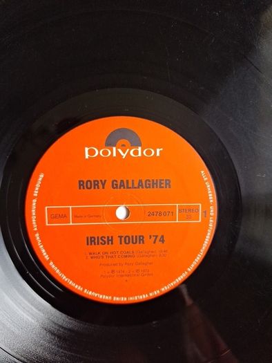 Vinyl Rory Gallagher Irish Tour '74