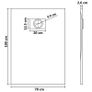 Shower Base Tray SMC Brown 100x70 cm Image 8