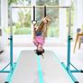 Gymnastics Bar Horizontal Bar with Gymnastic Rings for Kid 13 Height Adjustable, Junior Training Kip Bar Gymnastics Training Equipment for Home Gym Indoor Garden Outdoor Image 2